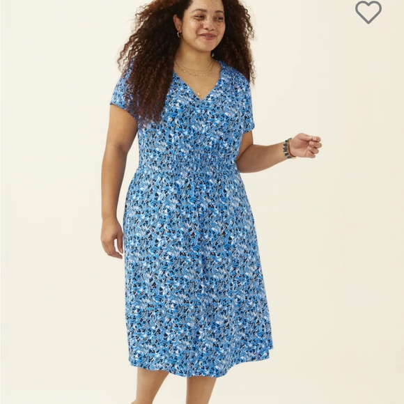 NWT! Dia & Co. Adorne Azure Blue plus size dress 22W - Picture 1 of 6